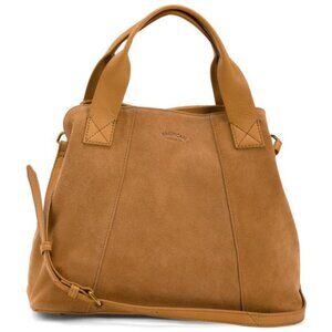 AMERICAN LEATHER CO. Suede Ada Triple Entry Satchel